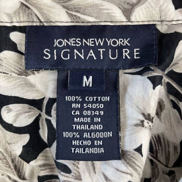 Jones New York Signature Floral Button Down Shirt Size M EUC - Picture 6 of 6